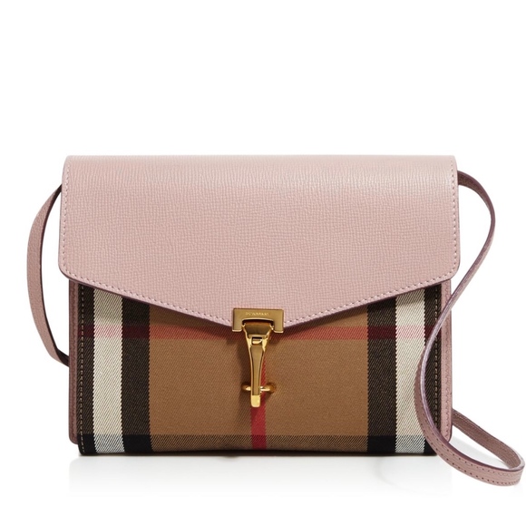 Burberry Handbags - "Macken" House Check Derby Pale Orchid Pink/Gold